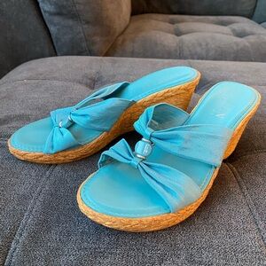Italian Shoemakers Wedge Sandals Size 8